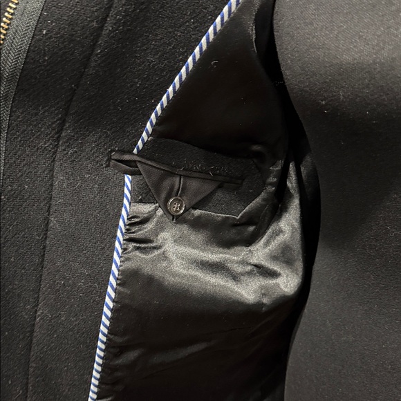 J. Crew Black Wool Coat 79% Wool Minimalist Tailored Jacket size 2 - Picture 8 of 11